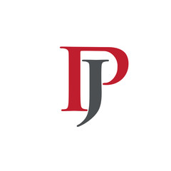 creative letter JP, letter PJ logo vector
