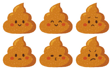 可愛いうんち〈表情６種〉つぶつぶ有 2