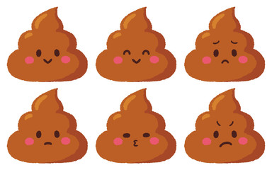 可愛いうんち〈表情６種〉つぶつぶ無 3