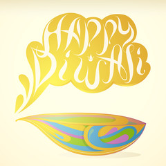 Obraz premium Diwali Indian festival greeting card