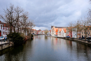 Fototapeta na wymiar Bruges is the capital and largest city of the province of West Flanders in the Flemish Region of Belgium, in the northwest of the country.