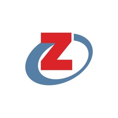 Z letter initial in oval logo design