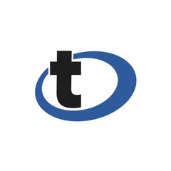 Obraz premium N letter initial in oval logo design