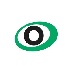 N letter initial in oval logo design