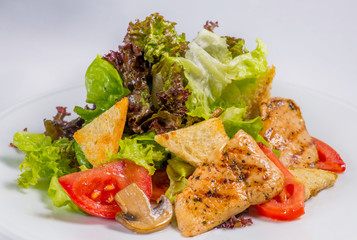 salad plate on a white background for the menu