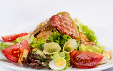salad plate on a white background for the menu