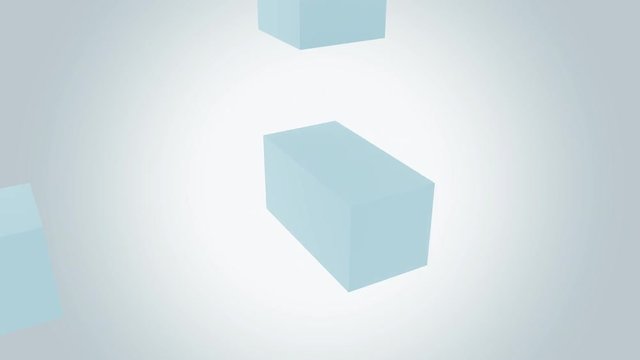 Abstract blue cube assembling endlessly. Increase, addition, growth and expansion concepts. 4K seamless loopable motion background. ProRes, alpha