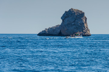 Fototapeta na wymiar Medes Islands near Estartit in Spain