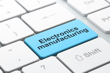 Industry concept: Electronics Manufacturing on computer keyboard background