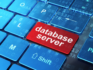 Fototapeta premium Programming concept: Database Server on computer keyboard background