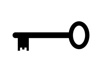 Black key icon on white background