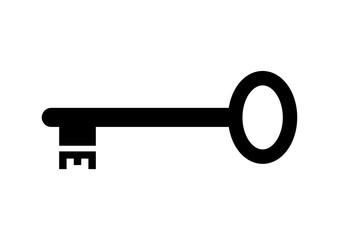 Black key icon on white background