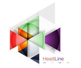 Obraz premium Colorful triangles on white background