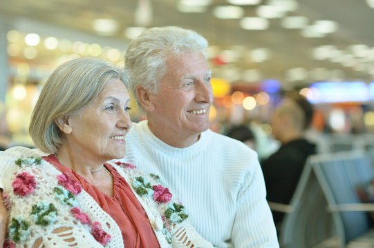 Senior Couple At Airport