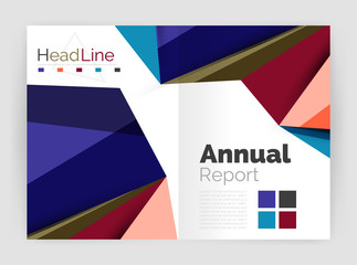 Obraz premium Geometric triangle business brochure template
