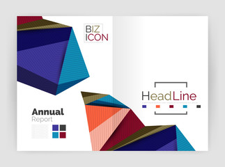 Obraz premium Geometric triangle business brochure template