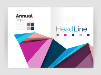 Low poly shapes design for business brochure template