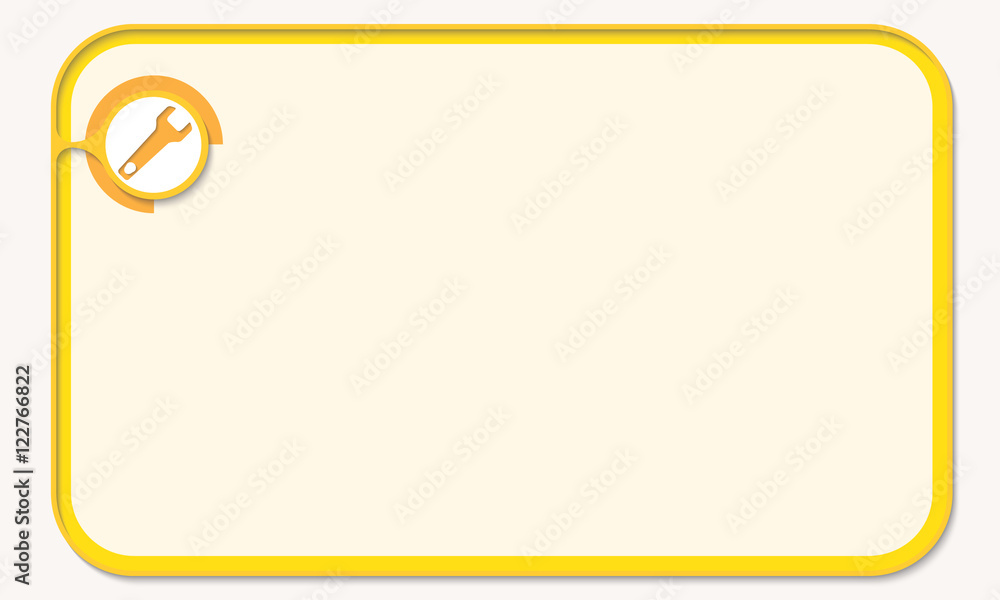 Poster text box for fill your text and spanner