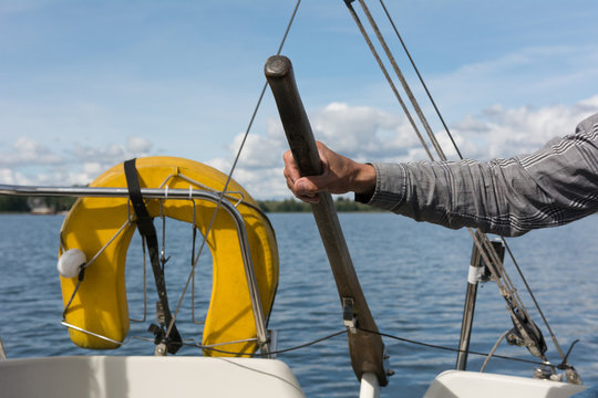 Skipper navigating