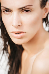 Fototapeta premium Portrait of pretty natural woman