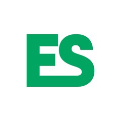 ES letter initial logo design
