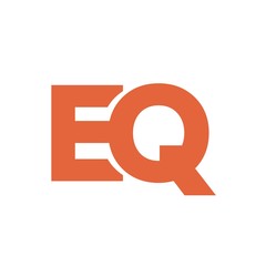EQ letter initial logo design