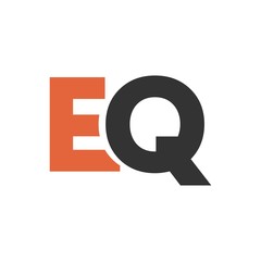 EQ letter initial logo design