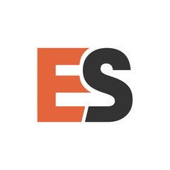 ES letter initial logo design