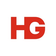 HG letter initial logo design
