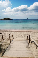 Gartenposter Abstieg zum Strand Eingang zum Strand von Formentera