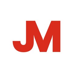 JM letter initial logo design