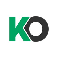 KO letter initial logo design
