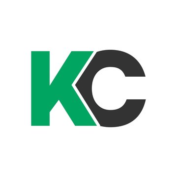 KC letter initial logo design