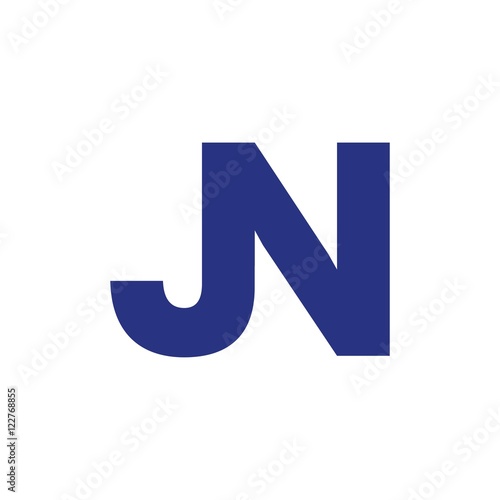 "JN letter initial logo design" Stock image and royaltyfree vector