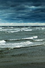 Stormy Baltic sea.