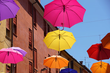Fototapeta na wymiar color umbrella for urban decor
