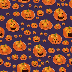Halloween background with pumpkins