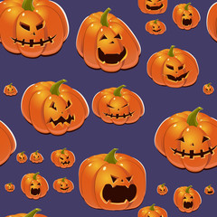 Halloween background with pumpkins