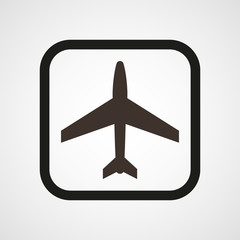 Aircraft Icon Flat Simple Vector illustration Isolated