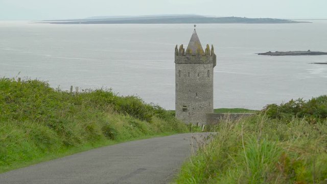 The Doonagore Castle in the coutnry of Ireland it is a small castle in the coastal village in Doolin