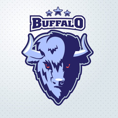 Buffalo Head Logo Mascot