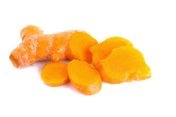 turmeric isolated on white background