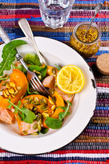 Salad with pumpkin