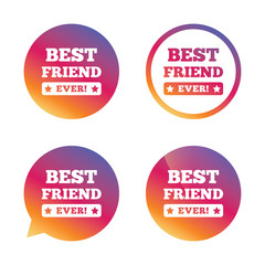 Best friend ever sign icon. Award symbol.
