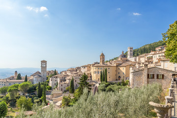 Fototapeta na wymiar Assisi, Italy. A scenic view of the city