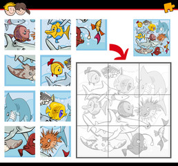 Fototapeta premium puzzle z rybami