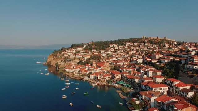 Ohrid old city, Macedonia / Aerial videos