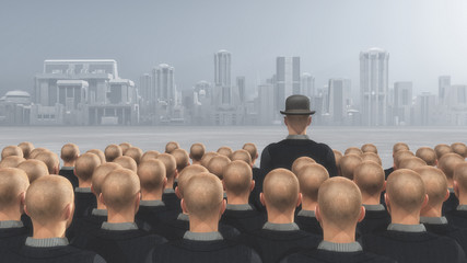 A different man in a group