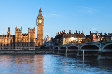 Fototapeta na wymiar Palace of Westminster Sunrise, London, United Kingdom