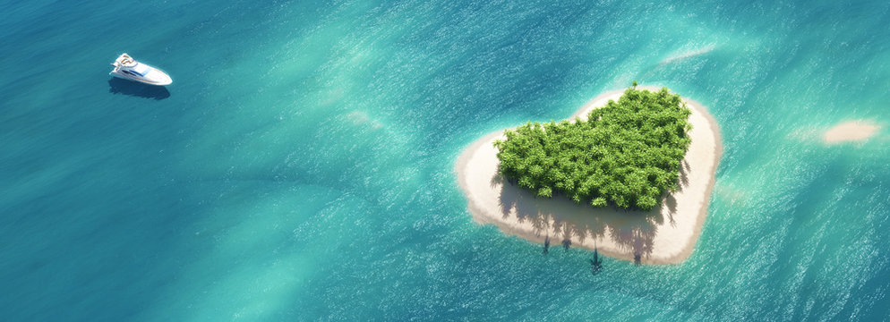 Paradise tropical island